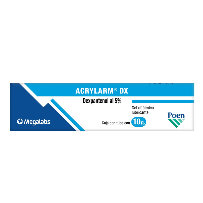 Gel Oftálmico Regenerador Italmex Poen Acrylarm DX 10 gr | Ojo Seco | Servemex México